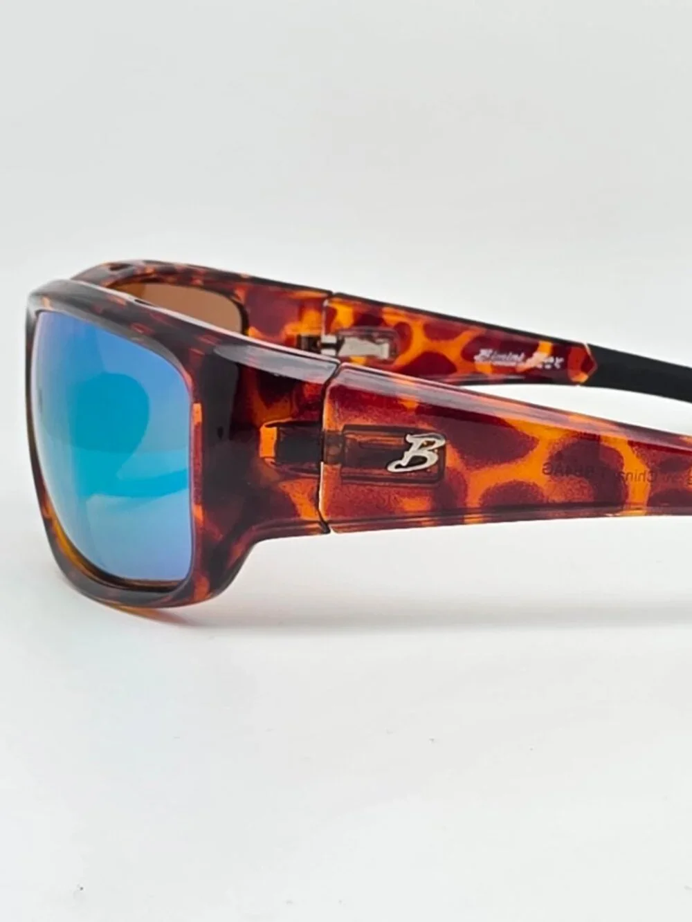 Bimini Bay T-BB4AG Tortoise Frame Polarized Green Mirror Lens Fishing Sunglasses
